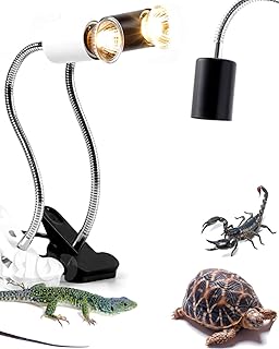 Reptile Heat Lamp Fixture - Reptile Heater Turtle Lamp W/ Heat Bulb, Temperature Switch Reptile Basking Light, Heat Light for Gecko Bearded Dragon Terrarium - Heat Clamp Lamp Long (75)