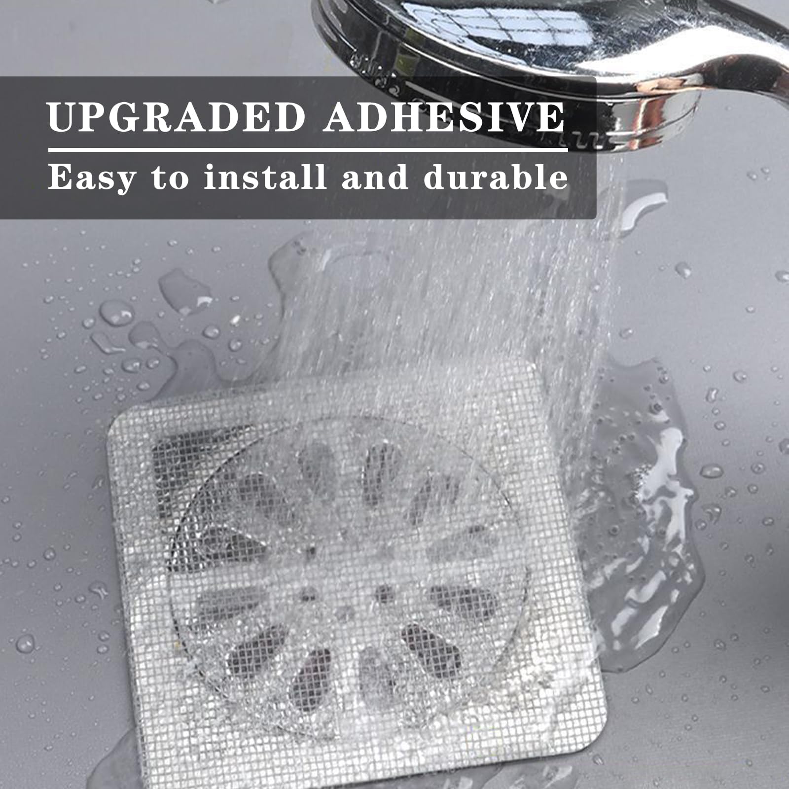 20Pcs Desechable Rejilla Desague Ducha Floor Drain Sticker, Atrapapelos Ducha de la Ducha para Evitar que los Desagües Obstruidos, para Accesorios de Baño, Esenciales para la Cocina, Fregadero, Bañera