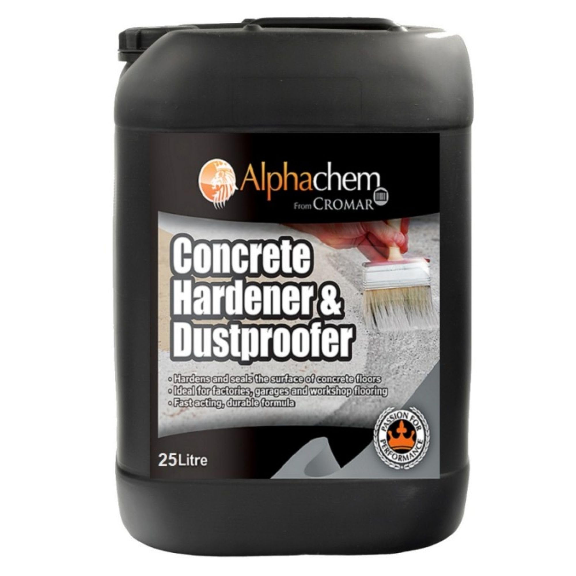 Ara Choice Clear Cromar Alphachem Concrete Hardener & Dustproofer | High-Performance Surface Sealer For Concrete Floors | Quick Drying | Interior & Exterior Concrete Hardener And Dustproofer | - 25L