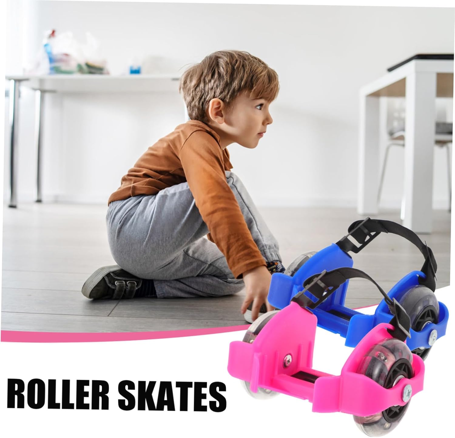 2 Pairs Light Up Roller Skates for Skating Shoes Suitable for Indoor Outdoor Sports Durable Material Fashionable Design