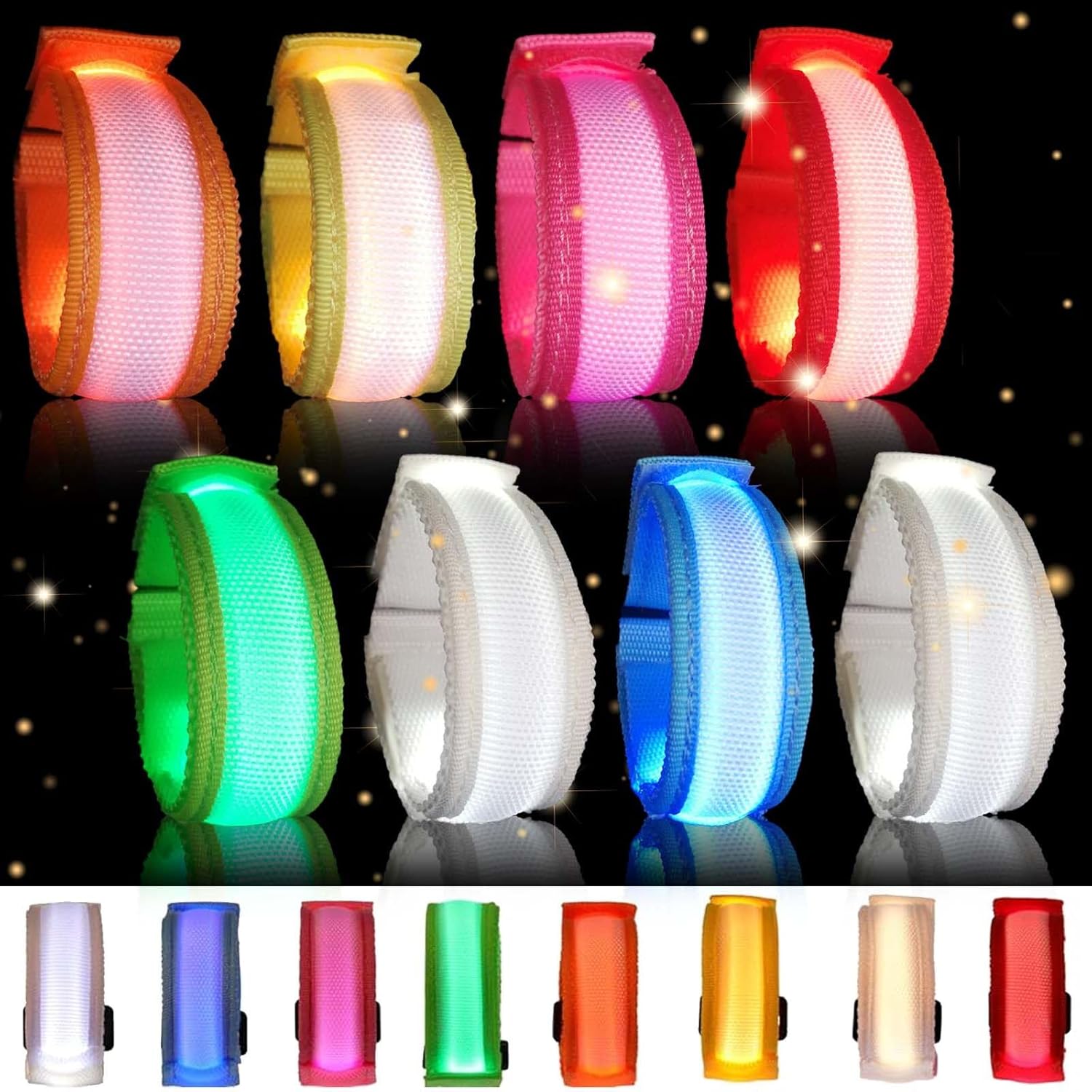 200 Stück Leuchtarmbänder In Grün | Für Partys, Events & Konzerte | Mit 3 Cm Stecker & Langer Leuchtdauer | In Verschiedenen Farben