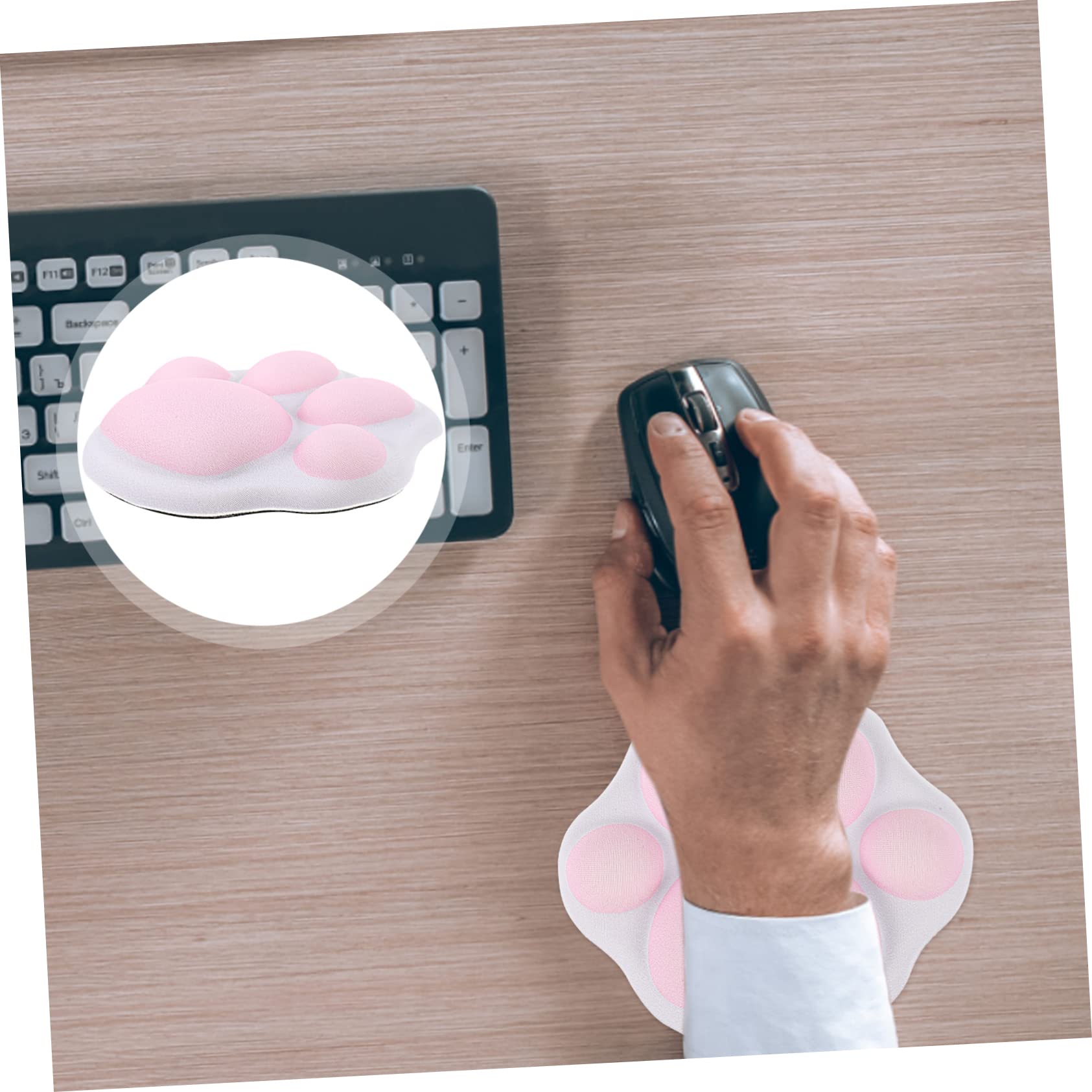SHINEOFI 4stücke Adorable Handgelenkstütze Mit Katzenpfoten-muster Ergonomisches Mauspad Für Büro Und Rutschfest Und Langlebig Für Pc Und Laptop