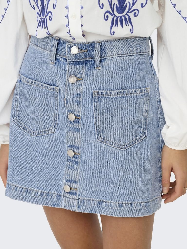 ONLY Women's Onlamazing HW Skirt Tai DNM Noos Onlamazing HW Skirt Tai DNM Noos (Pack of 1)