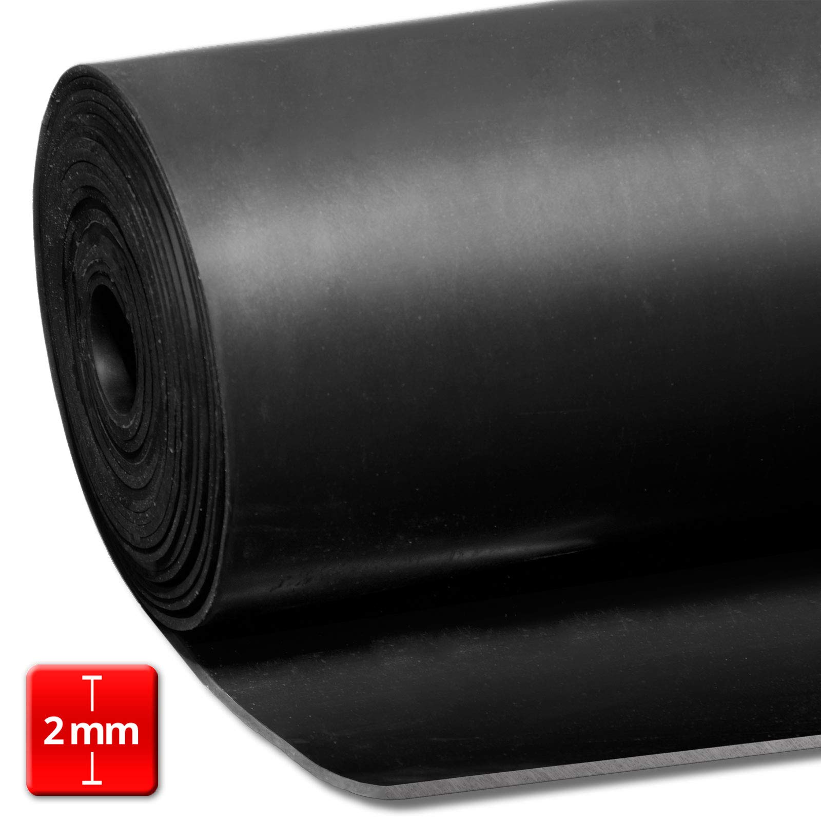 Rotolo Gomma SBR Liscia - Spessore 2 Mm, Larghezza 120 Cm, Lunghezza 250 Cm, Antiabrasiva Per Pavimenti E Rivestimenti