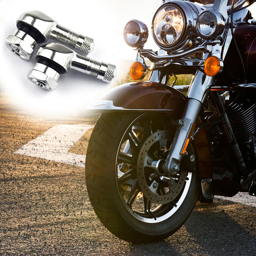 10 set 2 pezzi valvola in lega di alluminio cerchio moto portatile antiruggine adattatore pneumatico universale tubeless valvole steli grigio