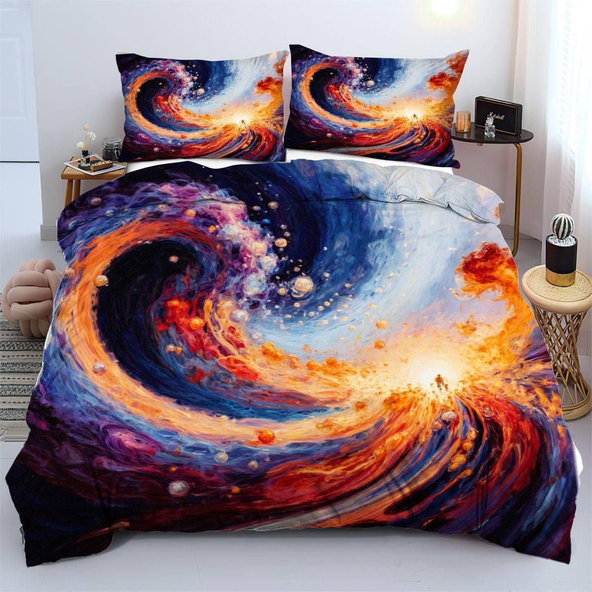 Parure de lit en microfibre légère 240x260 pour un sommeil grand confort