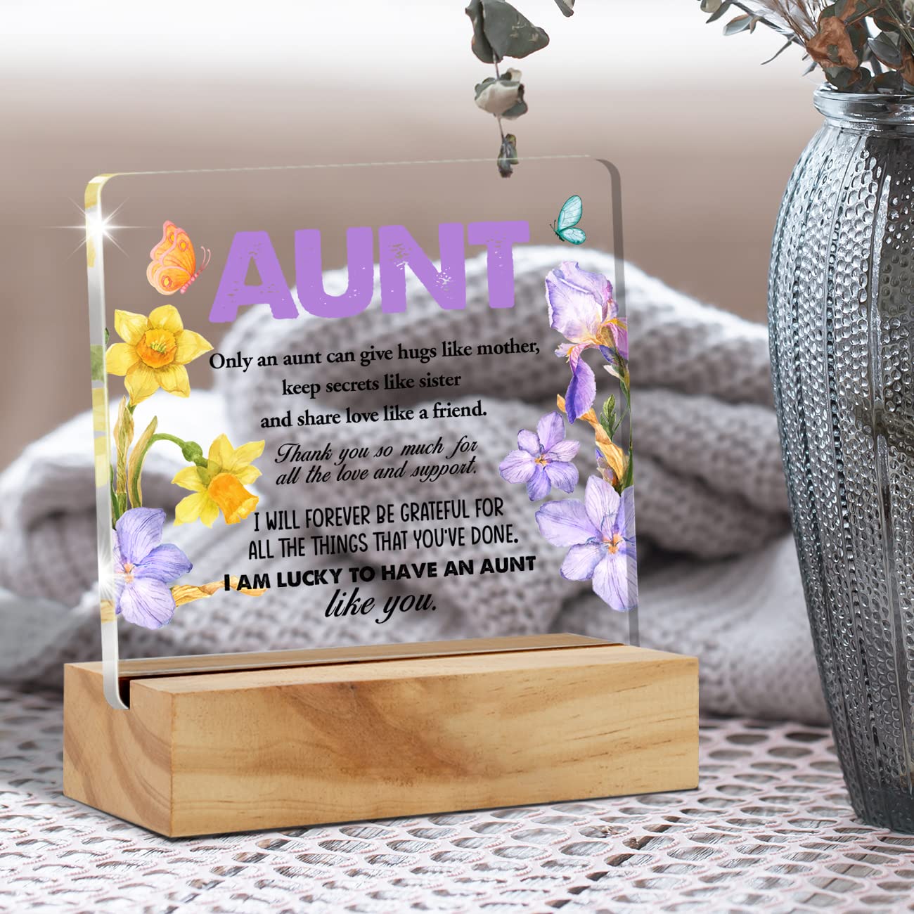 Snapklik.com : Aunt Gifts From Niece Nephew, Best Aunt Desk Decor ...