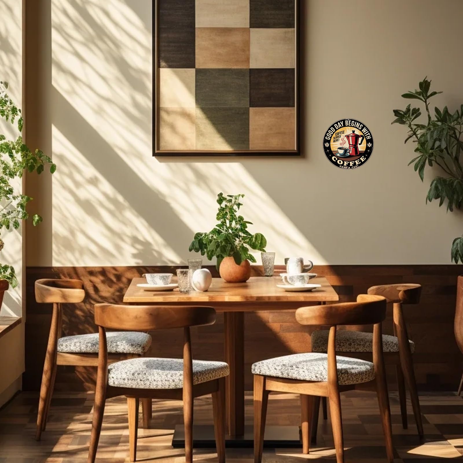 Vizuzi Targa In Metallo Decorativa 20x30cm Con Scritta 'Good Days Start With Coffee' - Per Parete Casa, Bar, Ufficio, Regalo Amici Del Caffè - 3