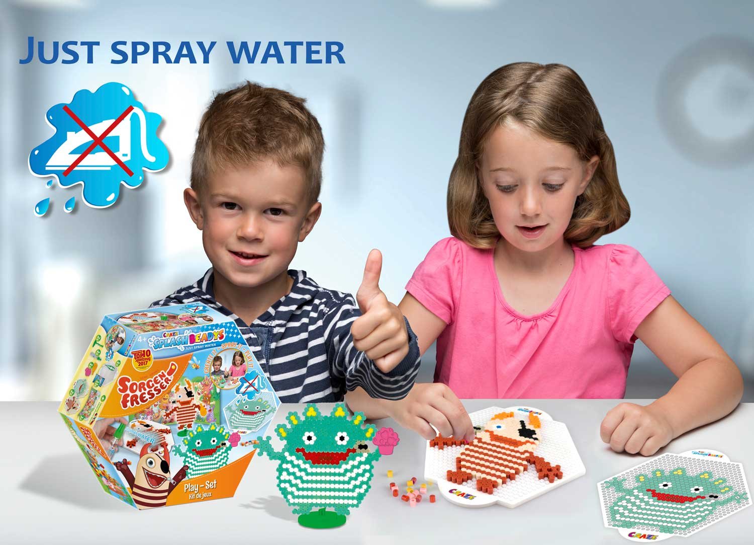 Craze 56890 SPLASH BEADYS koraliki do majsterkowania, bez prasowania, zestaw do zabawy