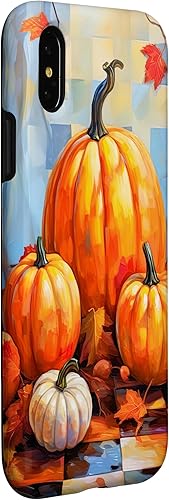 Miniatura 9 de Funda de arte para iPhone 13 Pro Max con diseño de hojas de calabaza y otoño