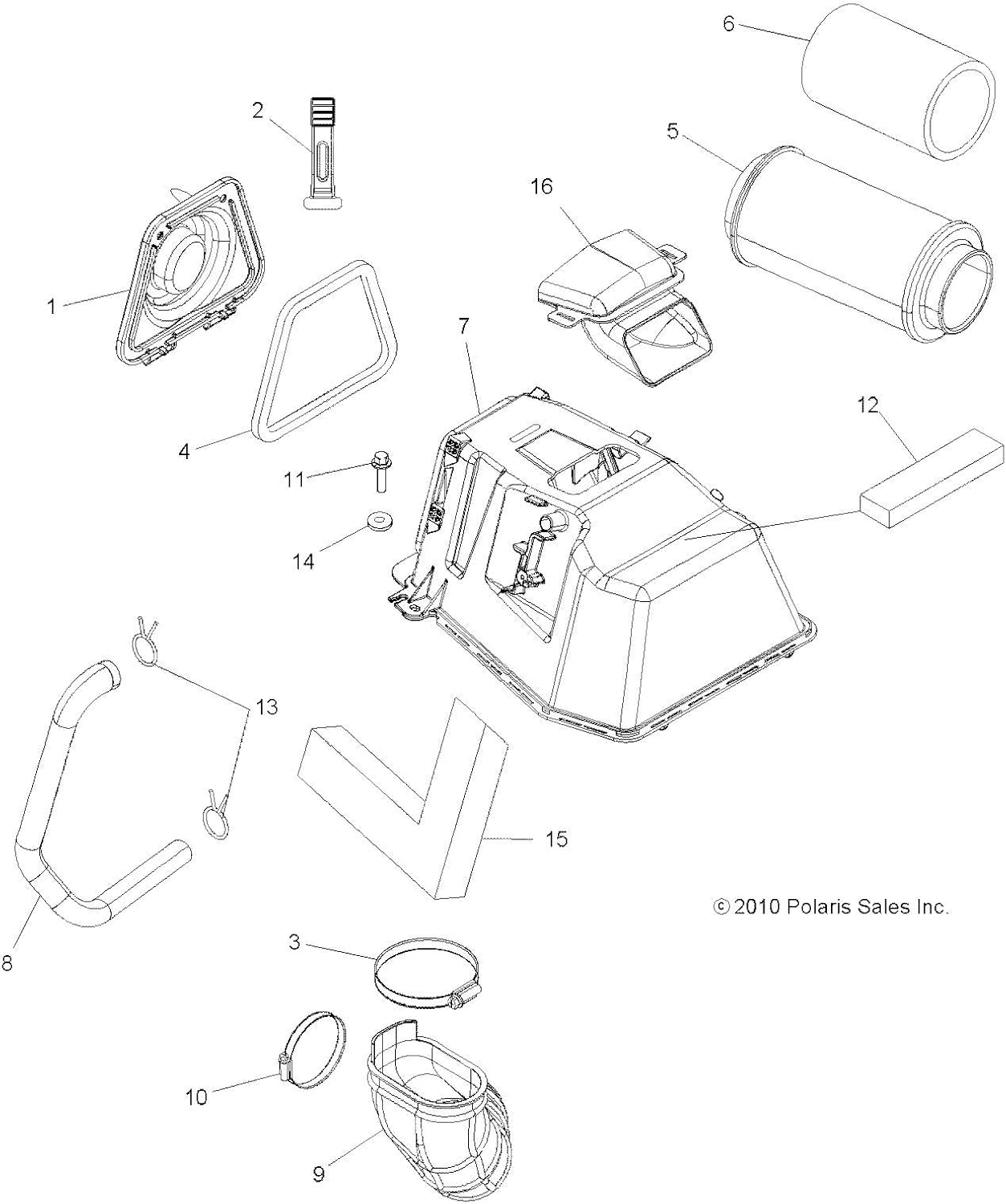 Polaris ATV Throttle Body Boot, EFI, Genuine OEM Part 5414035, Qty 1