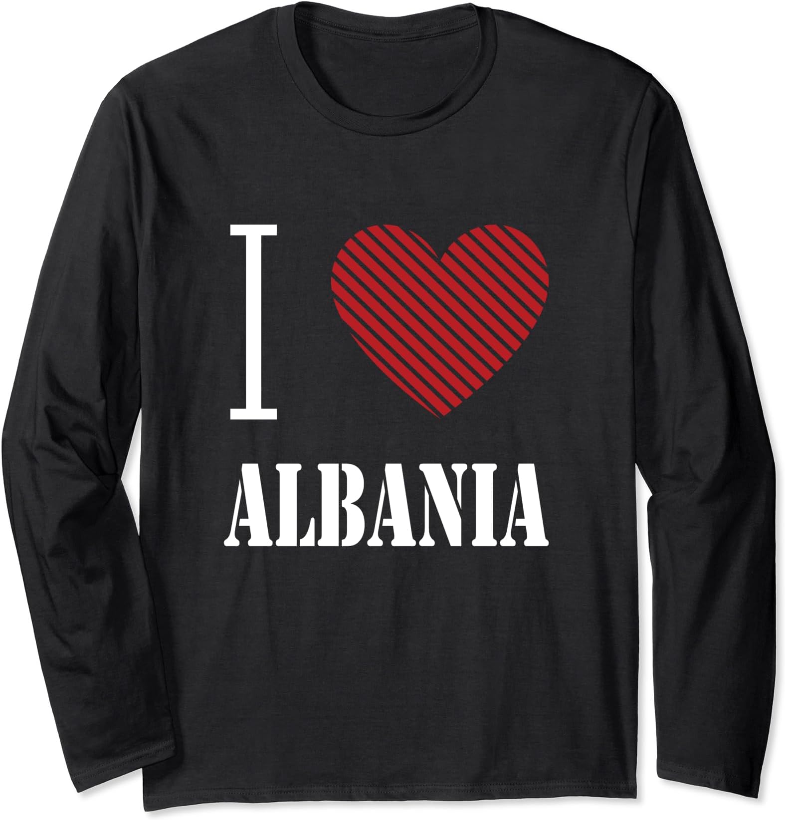 I Love Albania Abania Albanian Love Pride Jugo Albanian Long Sleeve T-Shirt