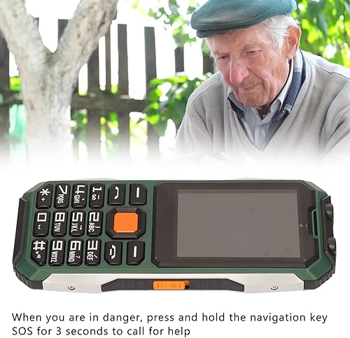 Miniatura 7 de Teléfono celular 2G para personas mayores, teléfono resistente desbloqueado, doble SIM, batería de larga duración de 6800 mAh, pantalla HD de 2.4