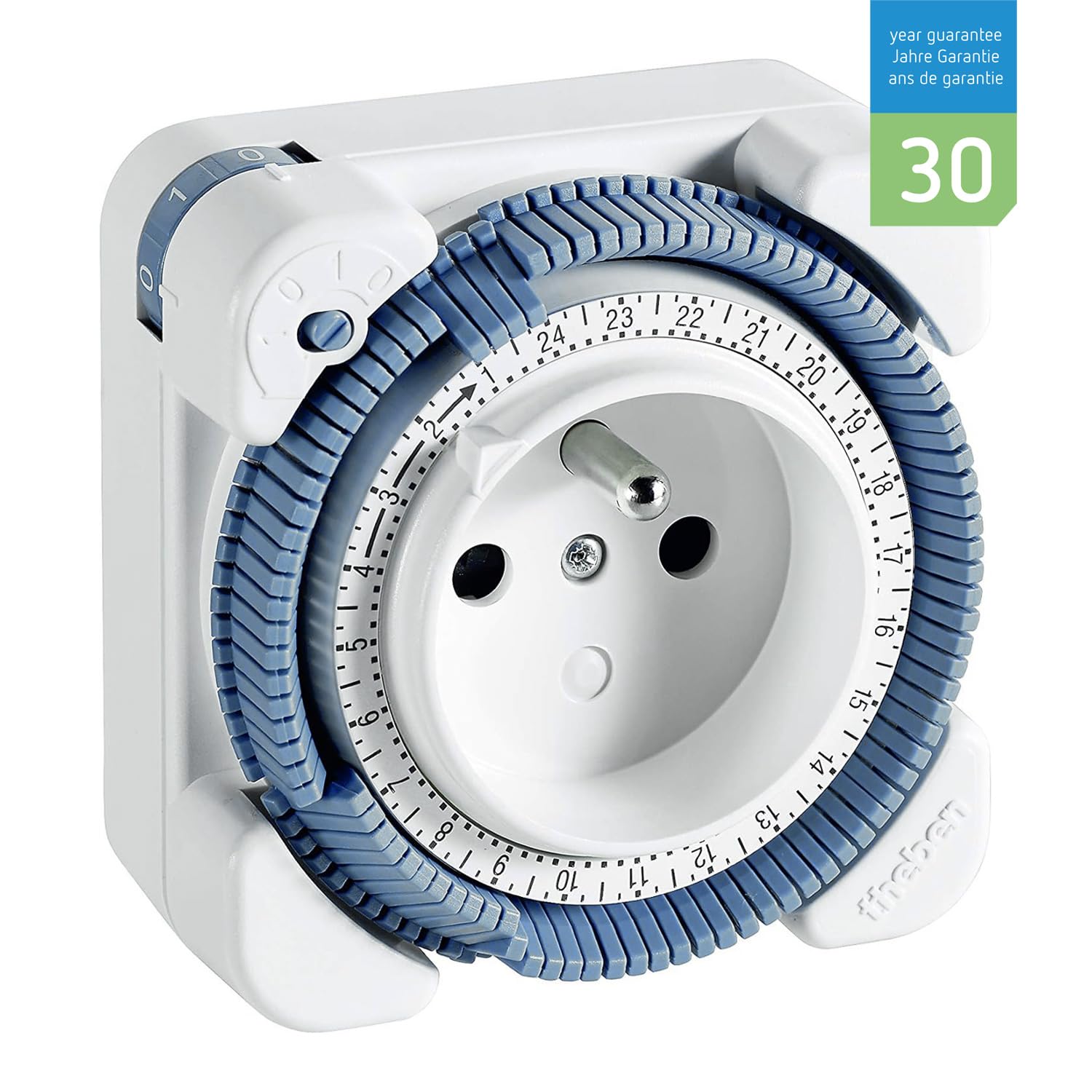Theben 0260841 Timer 26 I Prise programmable analogique pour l'intérieur, l'original en qualité premium I programmateur minuterie I Type E I LED 400 W I safety-plus