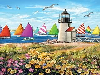 White Mountain Puzzles - Rainbow Fleet - 500 Piece Jigsaw Puzzle