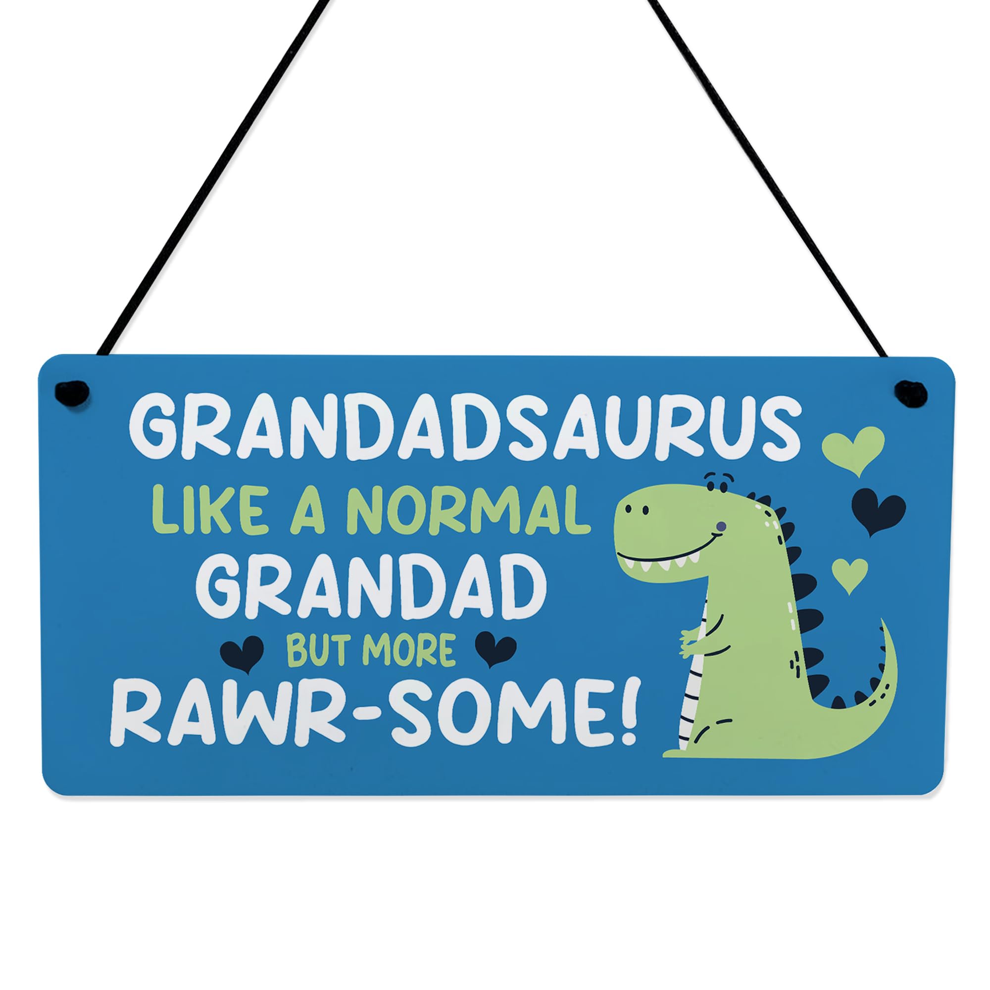 Red Ocean Funny Grandad Gift Birthday Fathers Day Grandadsaurus Plaque From Granddaughter Grandson Gift For Grandad Thank You For Him Rawrsome Keepsake