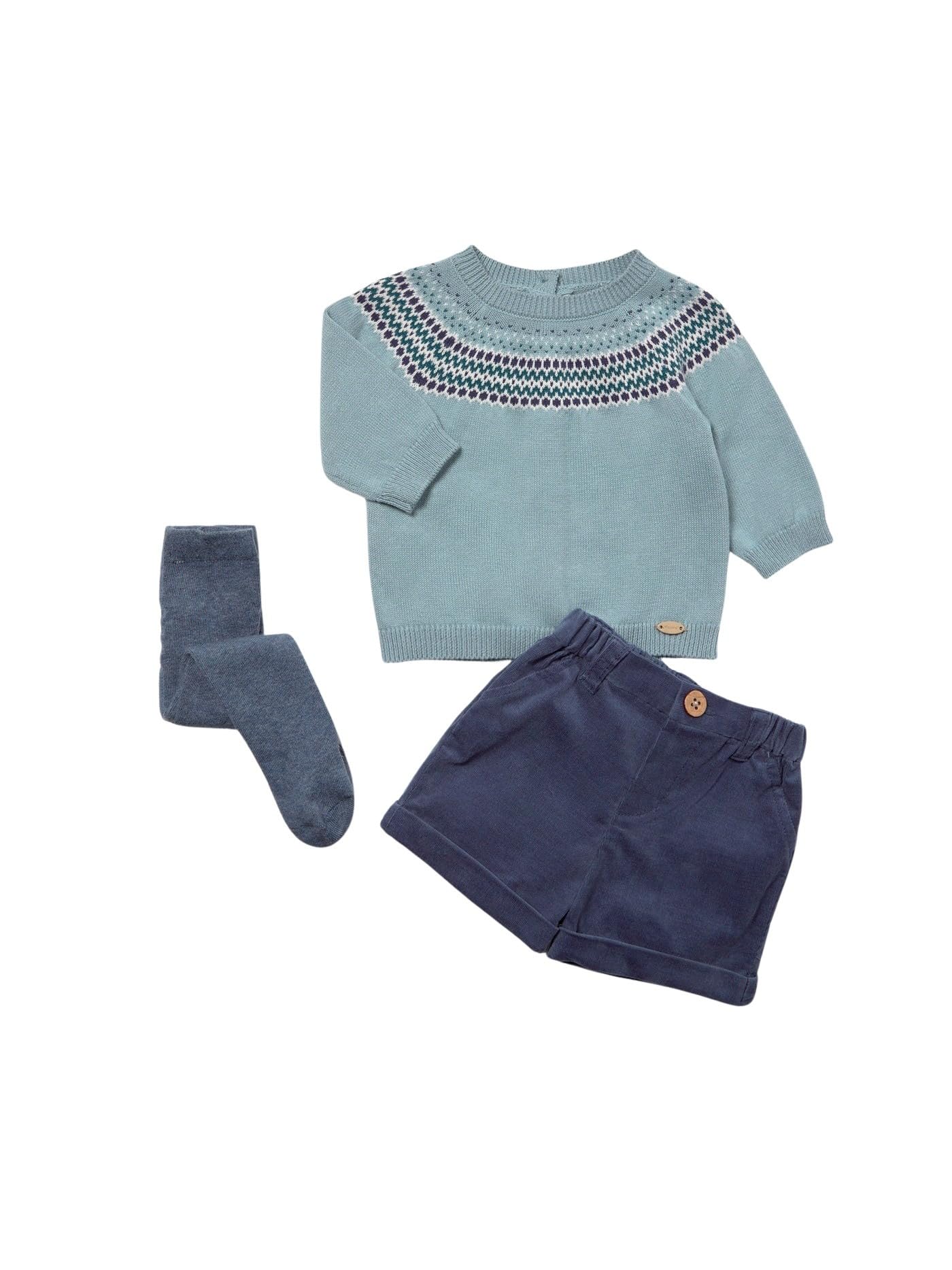 Mayoral Set Kurze Hosen Strumpfhosen für Baby - Jungen Blau