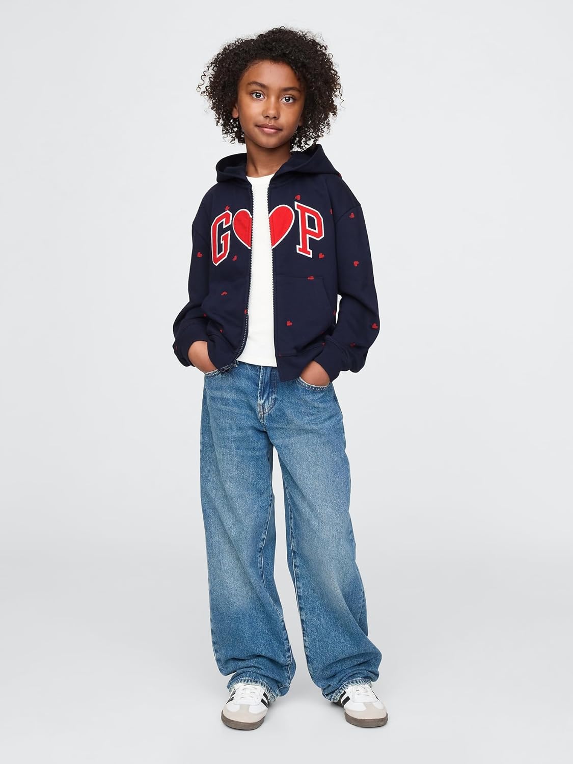 GAP girls Fleece Logo Full- Zip Hoodie - Image 3