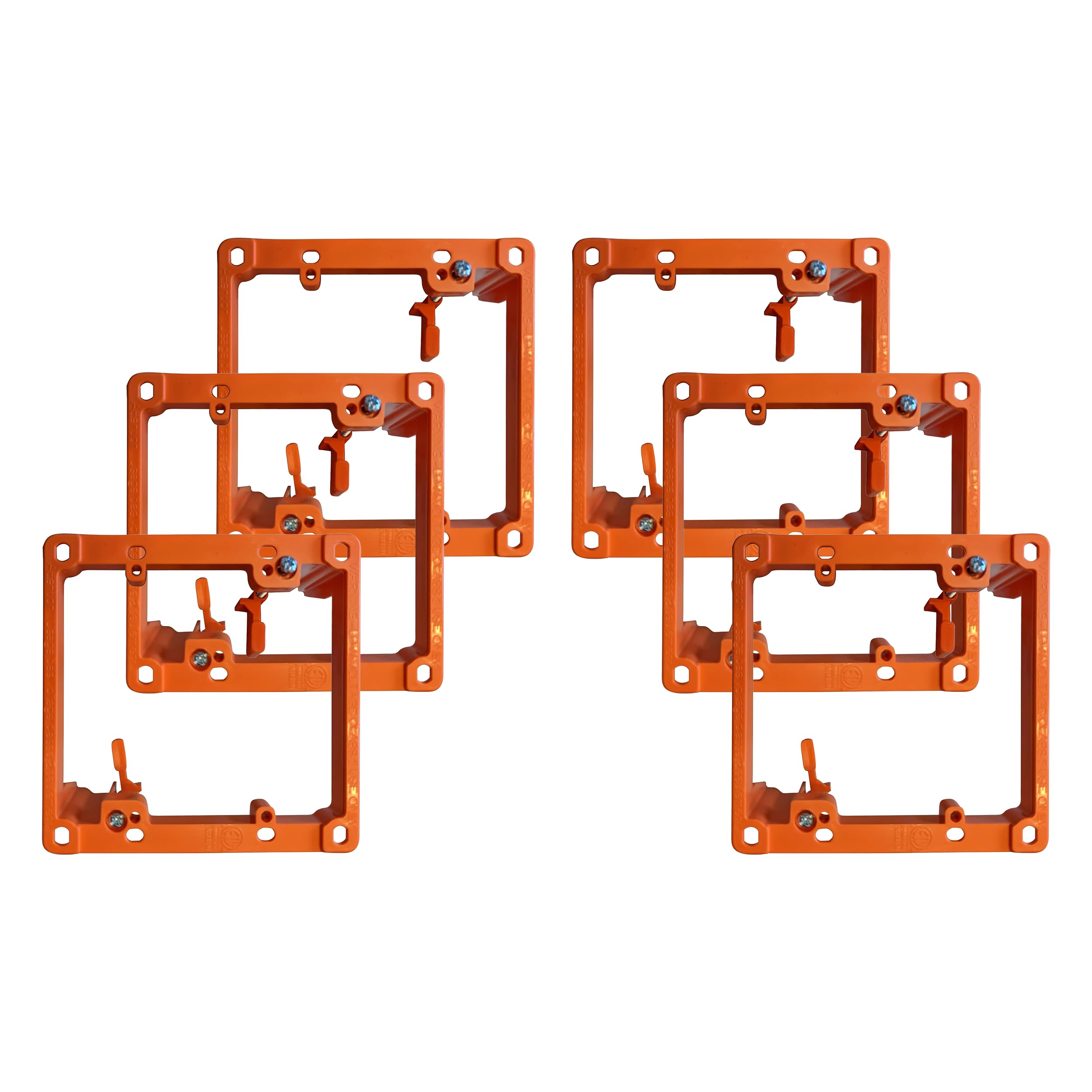 BestMounts Low Voltage Mounting Bracket 2 Gang, 6 Pack for Dual Gang Wall Plate, Telephone Wires, Network Cables, HDMI, Coaxial, Speaker Cables - Low