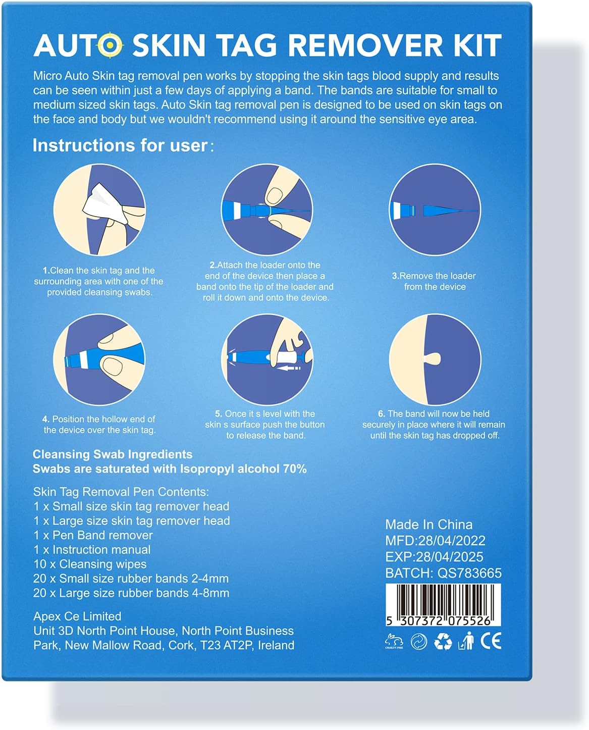 Skin Tag Remover Device FDA-Cleared Safe and Effective Skin Tag Removal Kits Home Use