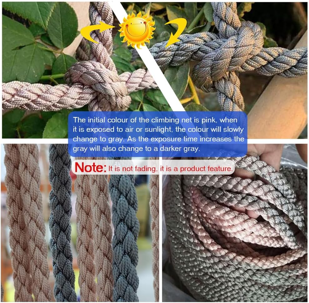 Kids Outdoor Climbing Net 3x3m (9.8ft) - Safe Rope Mesh for Treehouse & Playground, Durable Jungle Gym Accessory, Perfect for Fun & Active Playtime!