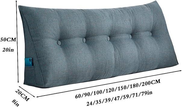 Bed Rest Reading PillowExtra Large Headboard Sitting Up Pillow Triangular Reading Wedge Pillow Headboard Backrest Large Triangular Cushion Pillow Tatami Headboard Cushion