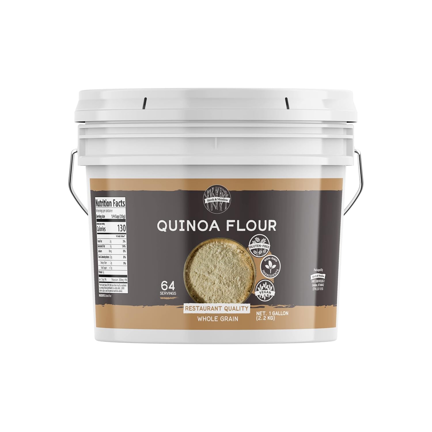 Birch & Meadow Amaranth Flour, Quinoa Flour, & Buckwheat Flour Bundle (1 Gallon Buckets), Versatile Ingredients, Breads & Baked Goods, Flavorful