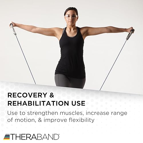 Miniatura 7 de THERABAND Tubería profesional de resistencia de látex para ejercicio de la parte superior del cuerpo, la parte inferior del cuerpo y el núcleo, la