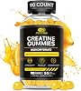 Effective Nutra Creatine Monohydrate Gummies - 1g Creatine per Gummy - Vegan Muscle & Strength Supplement for Men & Women - Supports Muscle Growth, Energy, Endurance - Lemon Flavor, Made in USA (90ct)