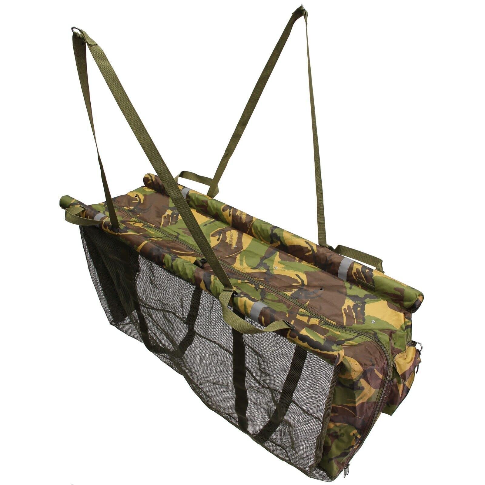 DNA Leisure Système de trépied pour pêche à la carpe avec balance numérique Camo Sling 50 kg