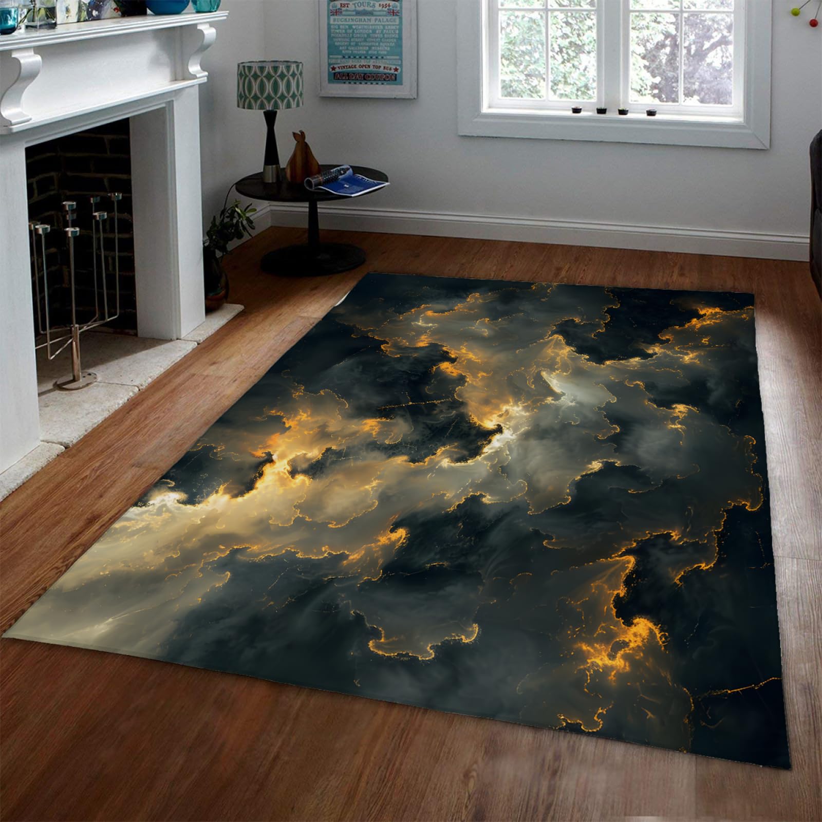 Nowoczesne luksusowe dywaniki do salonu ciemne chmury atmosfera abstrakcyjny dywan do domu biura hotelu antypoślizgowa mata wejściowa 120 x 180 cm