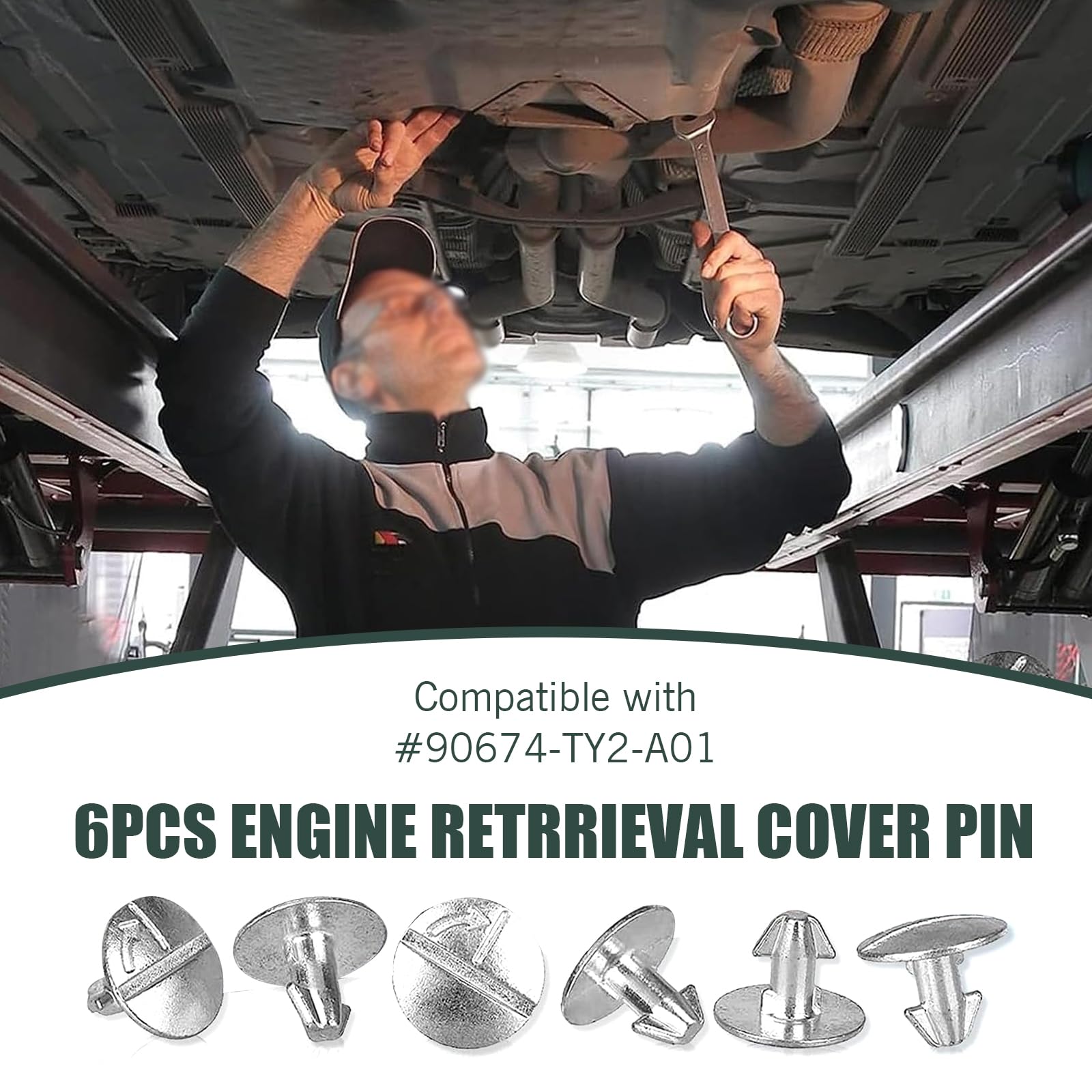 Snapklik.com : JawGrew 14 PCS Lower Engine Cover Bolt Pin Screw ...
