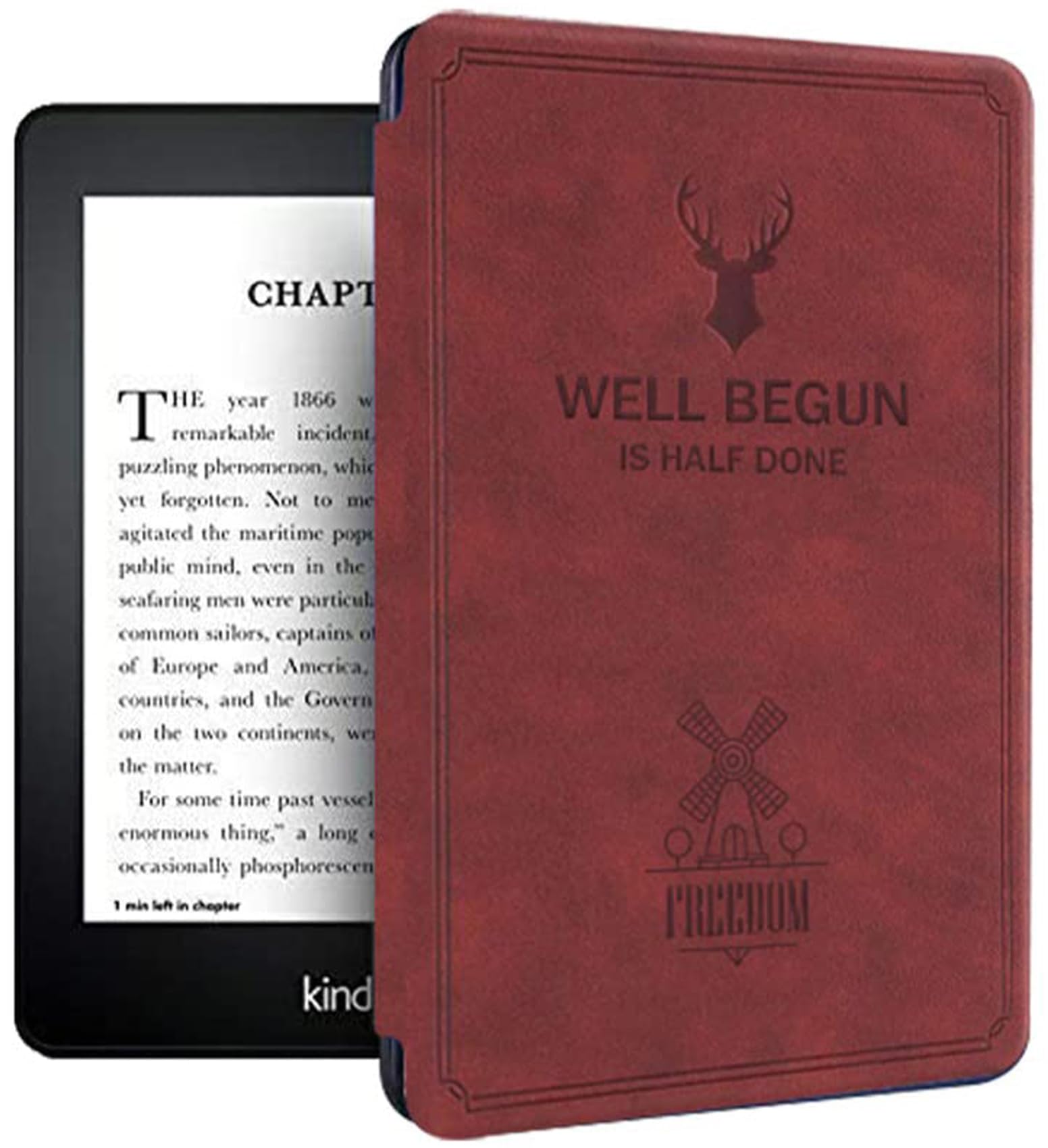 Robustrion Flip Stand Case Cover for All-New Kindle 2022 Release 6 inch 300 ppi 11th Generation Cover [Will Not Fit Paperwhite] - Deer Vine Red (B0BLH49SLT) Amazon Price History, Amazon Price Tracker