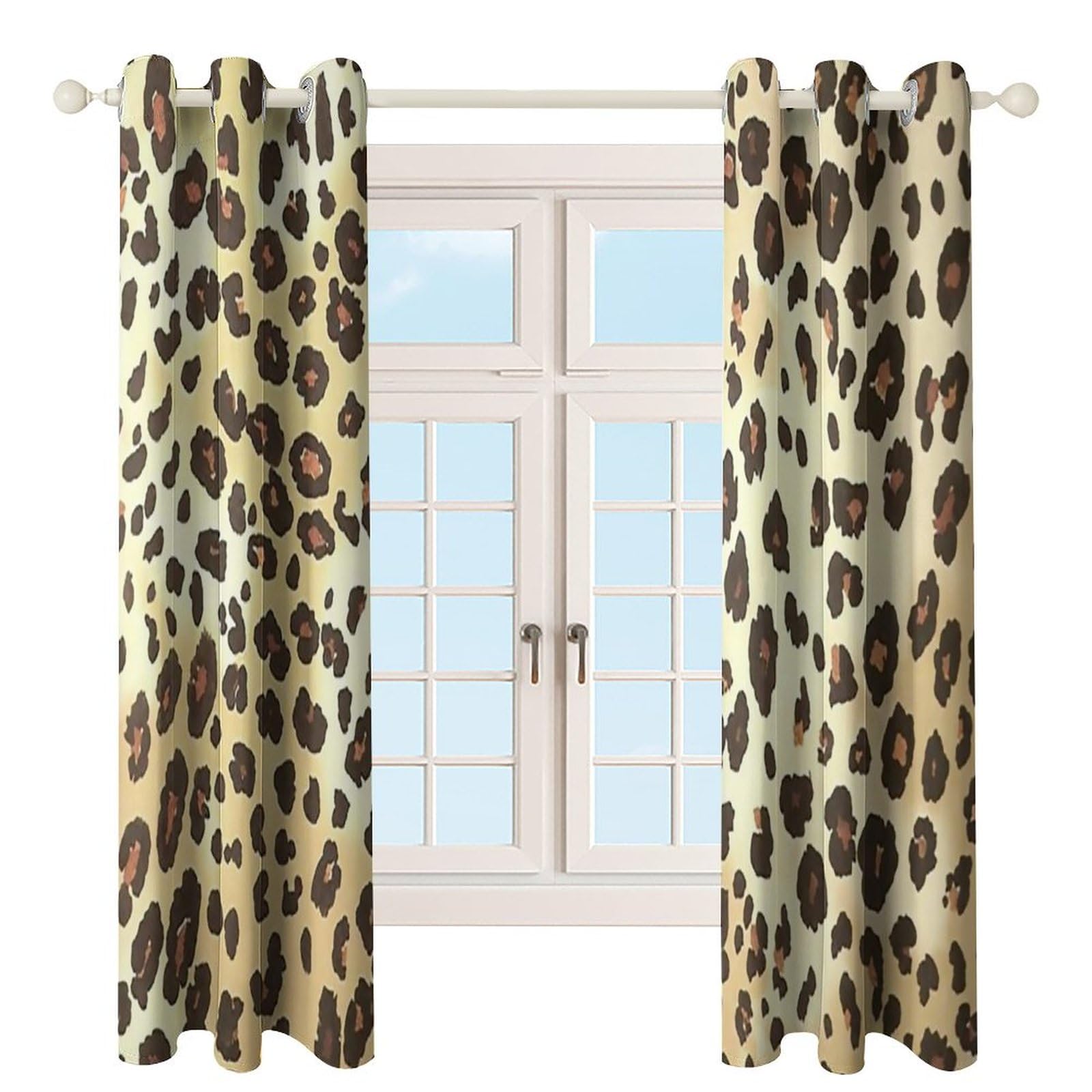 ヒョウ柄 カーテン　　生地　ポリエステル ヒョウ柄 カーテン 生地 ポリエステル ヒョウ柄 カーテン」の人気商品