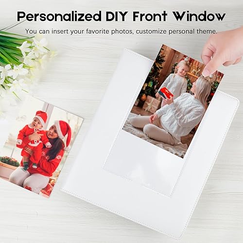 Miniatura 4 de Álbum de fotos de 5 x 7 pulgadas, 272 bolsillos para fotos de 5 x 7 pulgadas, álbum de fotos de 5 x 7 pulgadas, cubierta de cuero de gran capacidad,