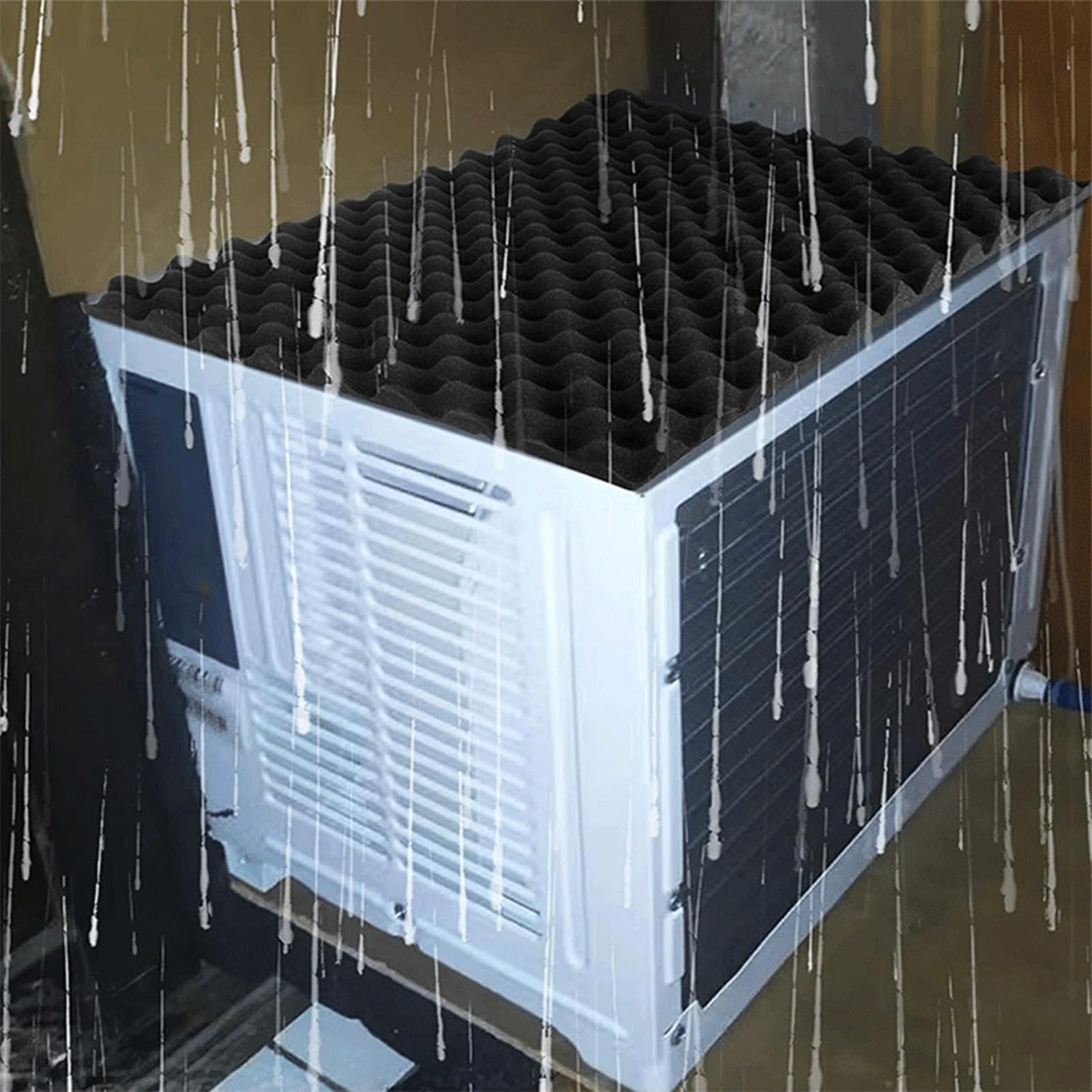 Magnetyczna poduszka na klimatyzator – wodoodporna mata redukująca hałas, ze zdejmowaną osłoną, odporna na wysokie temperatury, idealna do ochrony okien i urządzeń wewnętrznych
