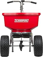 Chapin 8400C 100 lb Professional Turf Spreader Stainless Steel Frame Made in USA Red