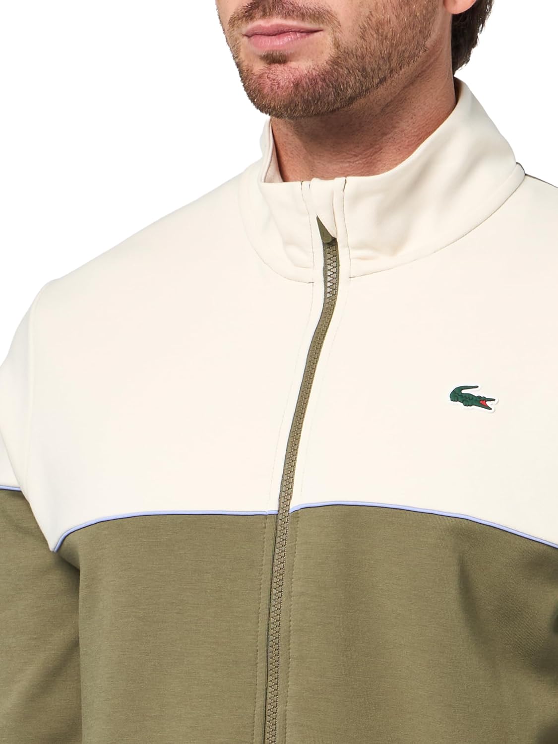 Lacoste mens Tennis Zipped Colorblock Sweatshirt - Image 3