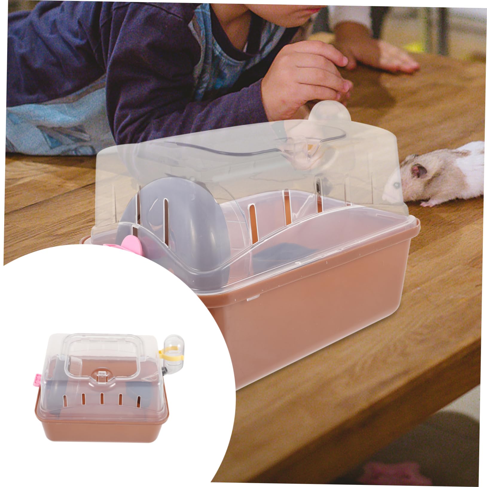 VICASKY Portable Hamster Carrier Cage Small Travel Container for Hamsters for Hiking and Shopping Convenient Sturdy Design