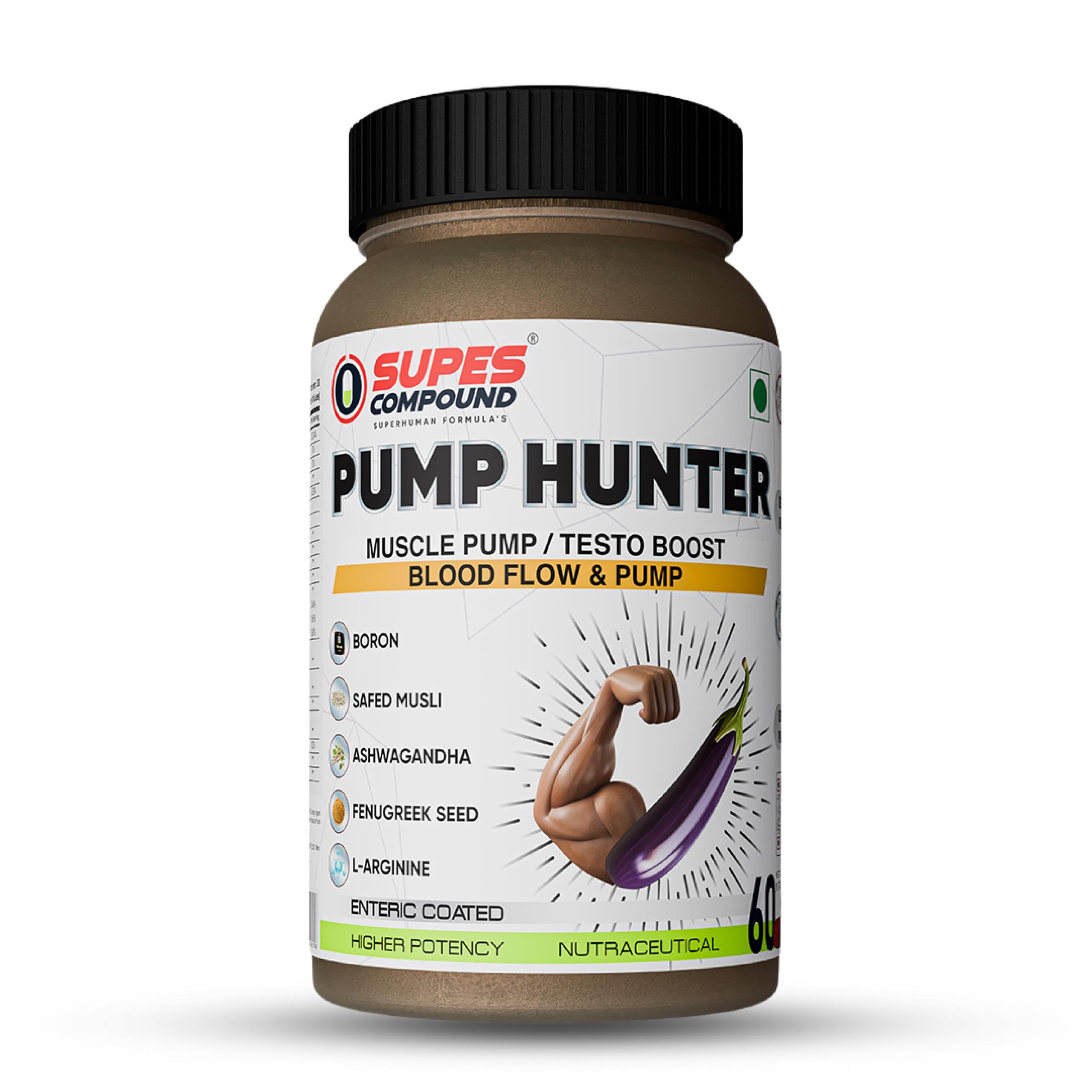 PUMP HUNTER Muscle Pump & Testo Boost Tablets | Daily Wellness Supplement | 60 Count-image-6