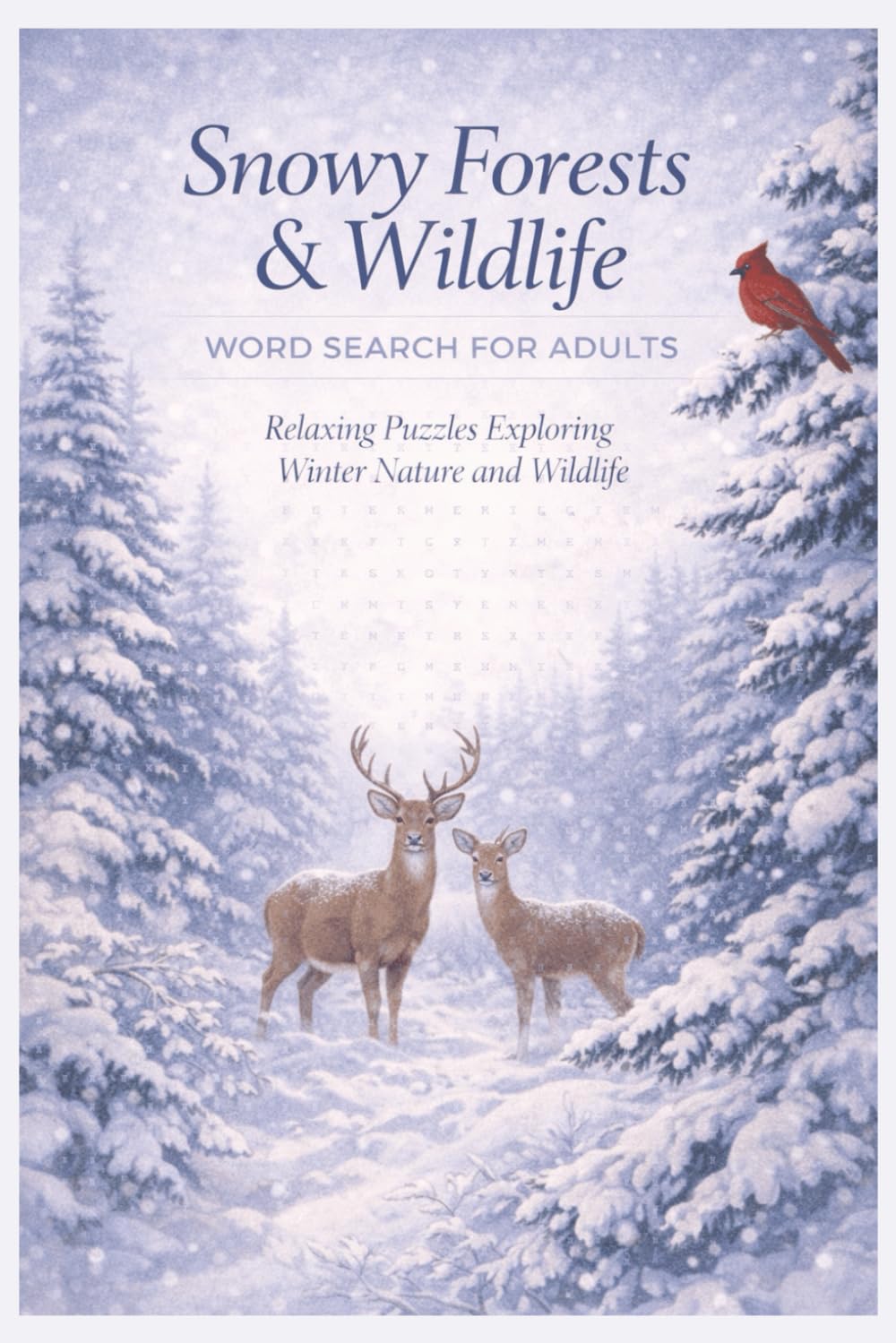Snowy Forests & Wildlife Word Search for Adults: Relaxing Puzzles Exploring Winter Nature and Wildlife