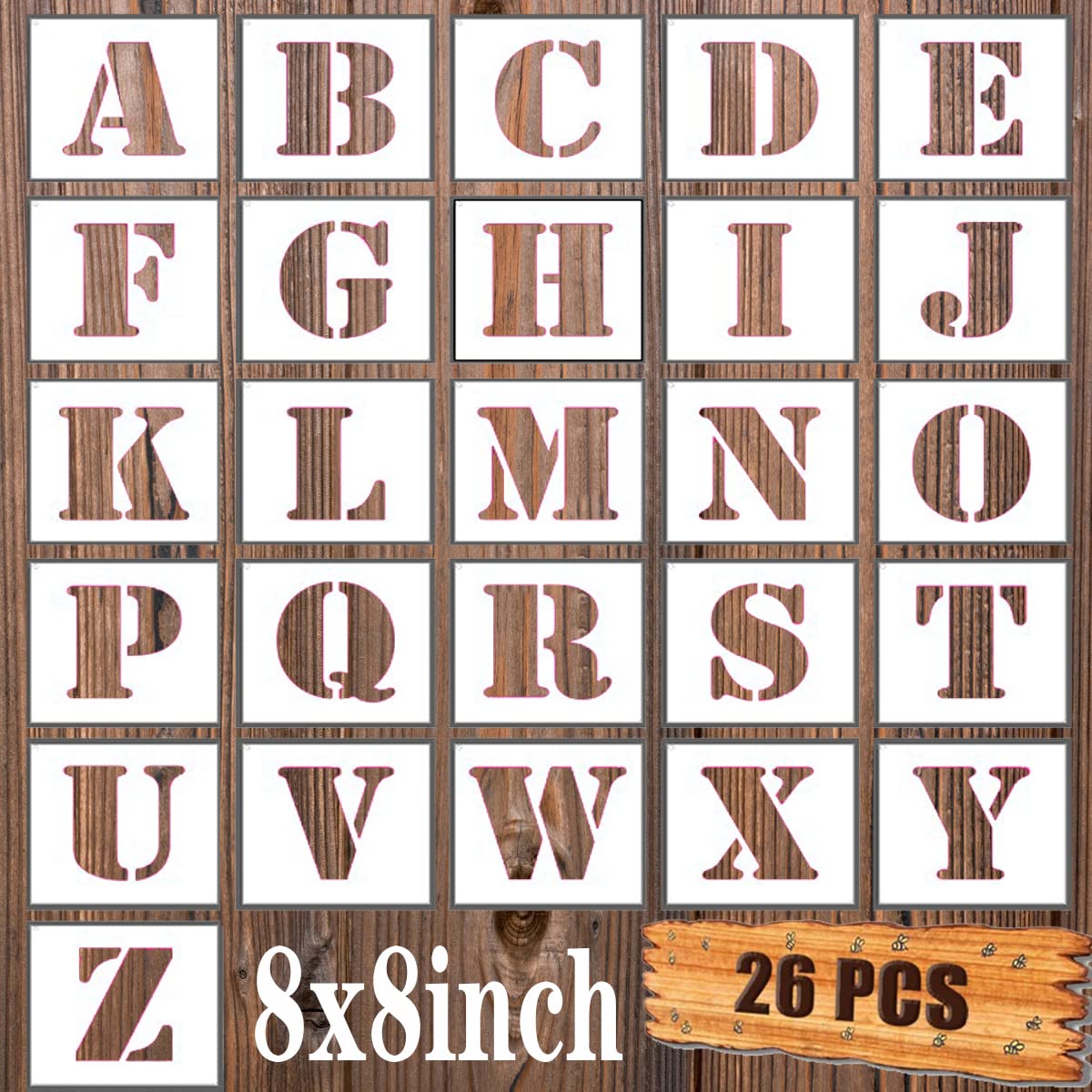 Pochoirs de l'alphabet 20,3 cm pour réussir vos lettrages DIY sans baver