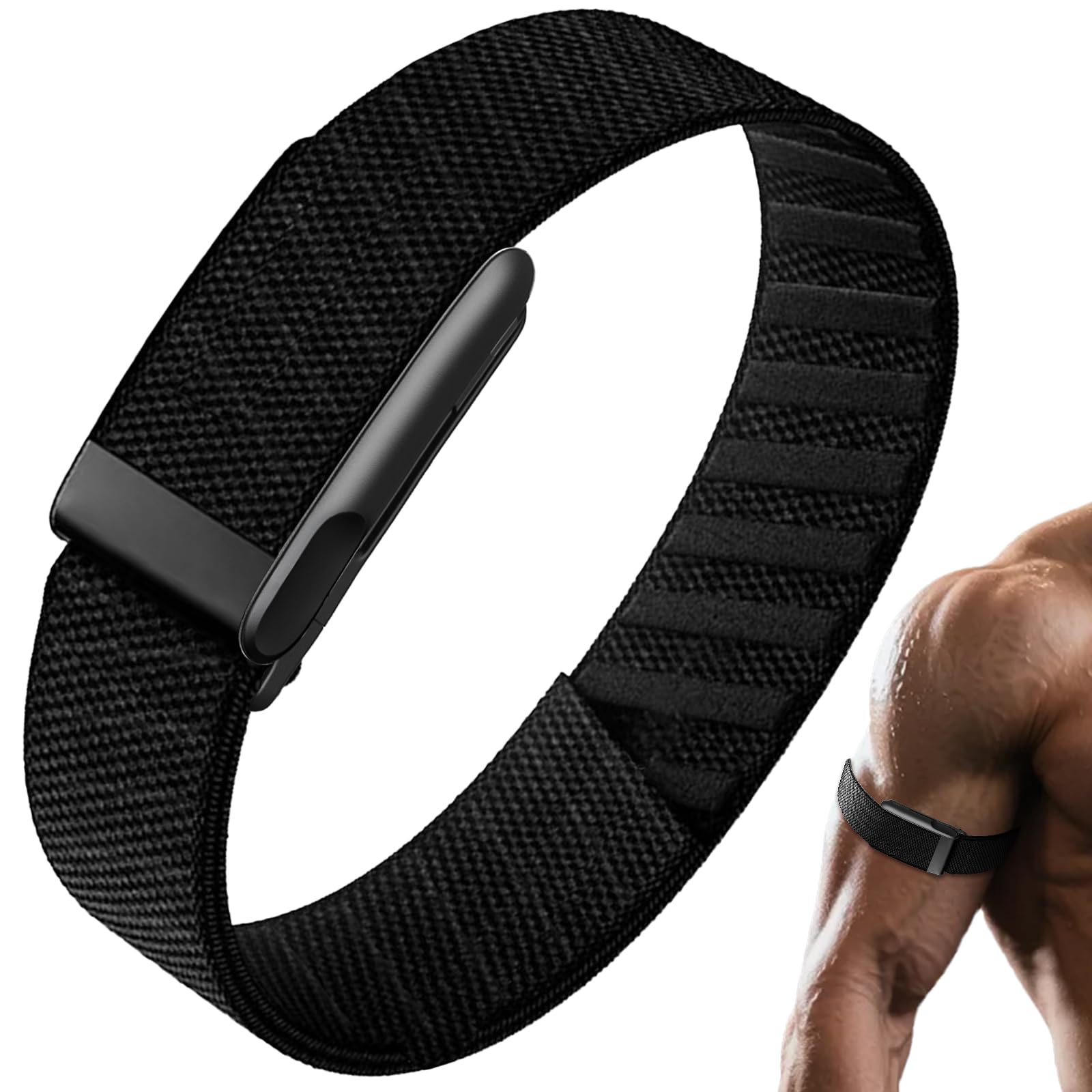 Nylon-Bicep-Bands for Whoop 5.0 One/Peak/MG/Life Elastic Band - Adjustable Breathable Replacement for Whoop 5.0 Arm/Ankle Bands,Soft,Durable(Not for Whoop 4.0)