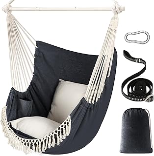 Chihee Hammock Chair Hanging Swing Max 500 Lbs 2 Cushions Included Steel...
