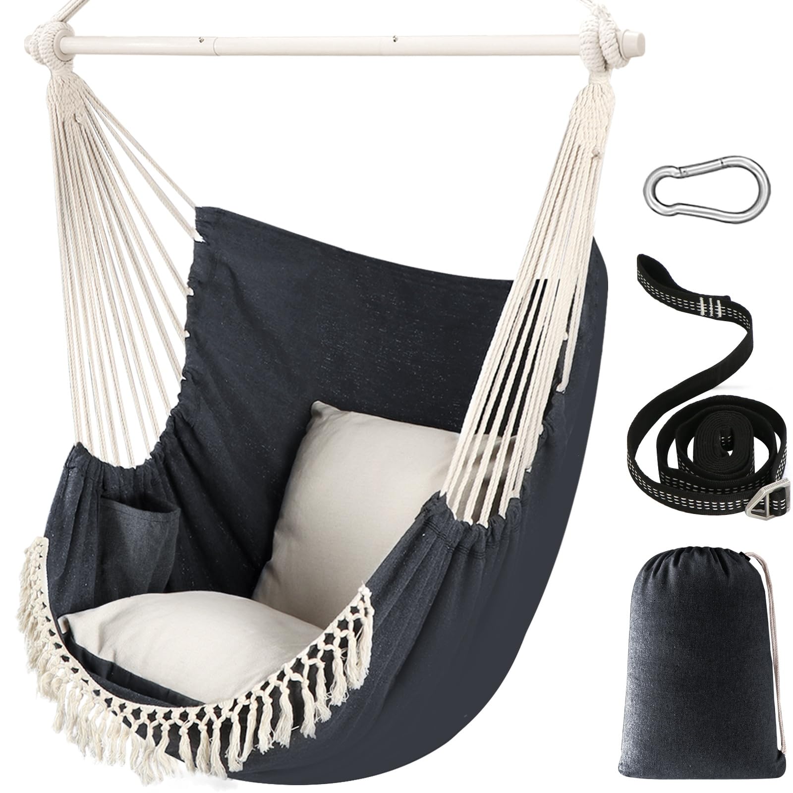 Amazon.com: Chihee Hammock Chair Hanging Swing Max 500 Lbs 2