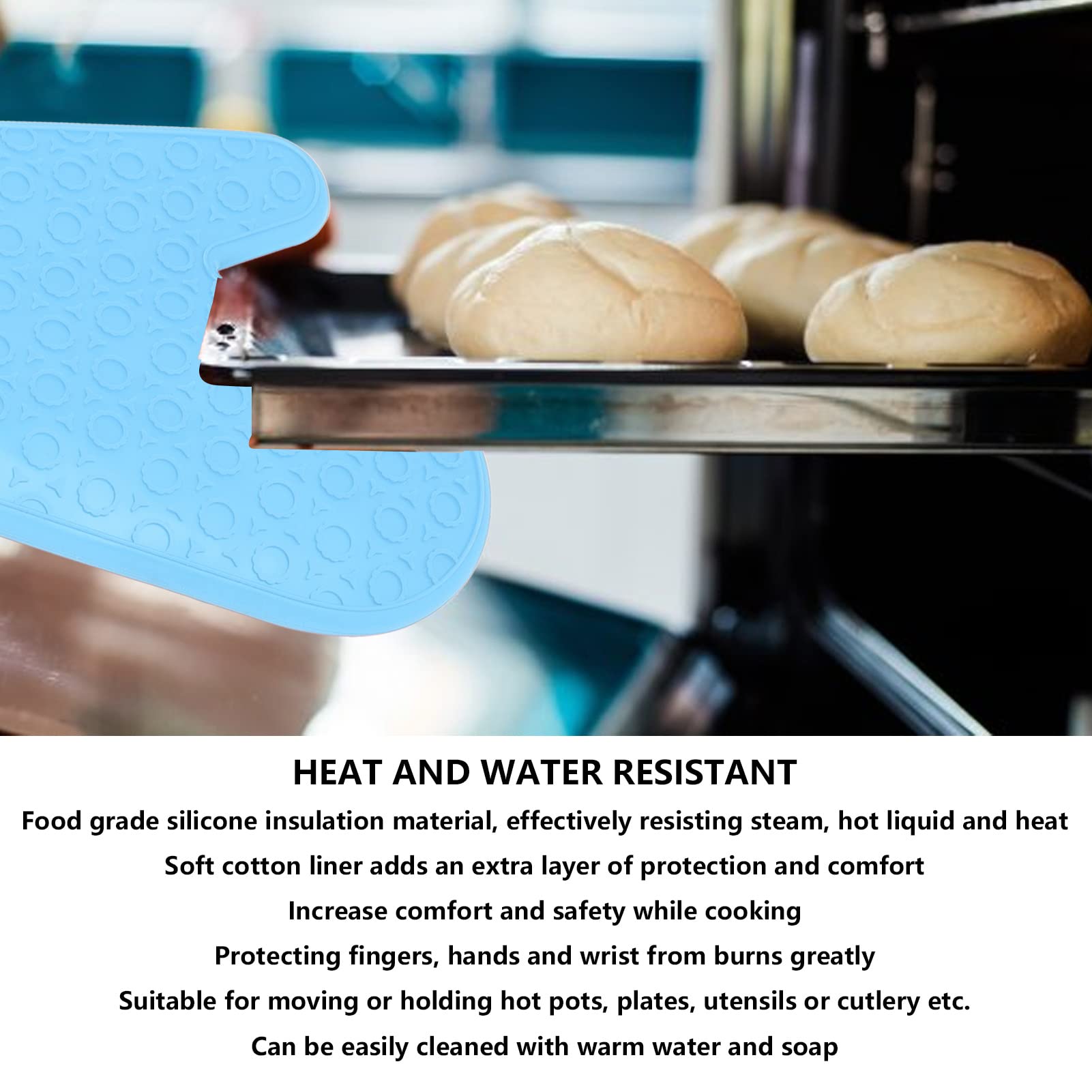 Guanto da forno in silicone resistente al calore, per uso alimentare, da cucina, per barbecue, da forno acquista in modo economico - spedizione gratuita, recensioni reali con foto