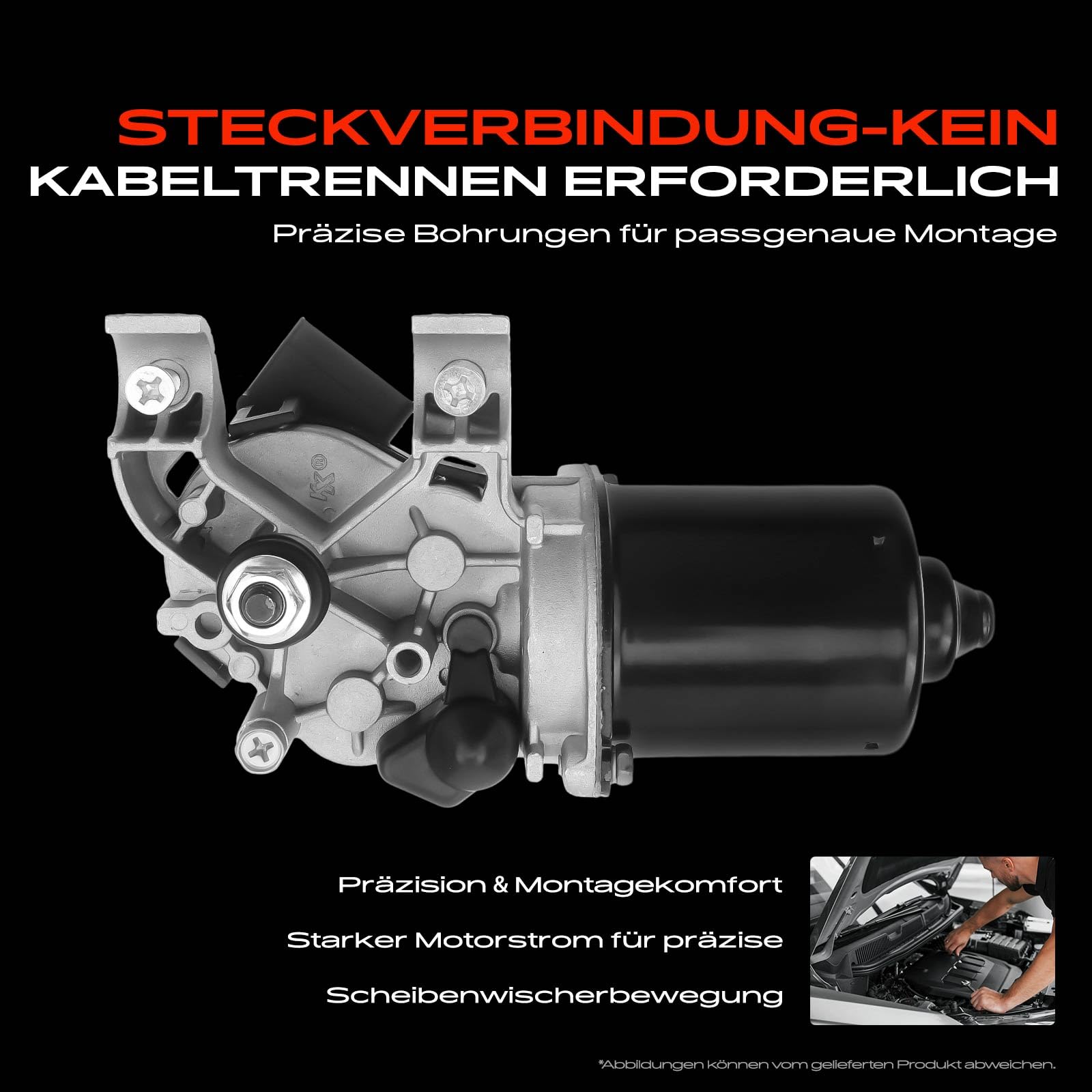 Frankberg 1x Wischermotor Scheibenwischermotor 4-Polig Vorne Links oder Rechts Kompatibel mit Trax 1.4L-1.7L SUV 2012-2022 Mokka/Mokka X J13 1.4L-1.8L SUV 2012-2022 Replace# 1270062