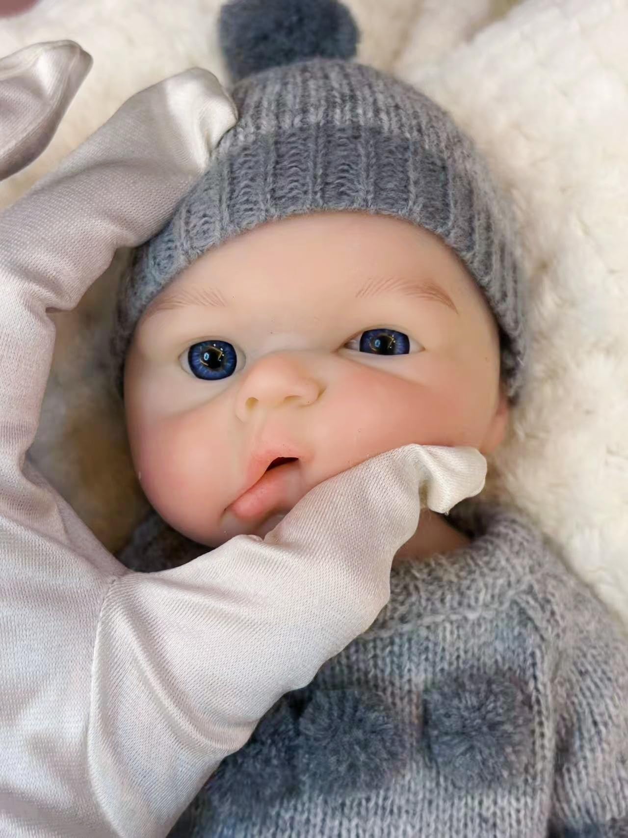 Reborn Babypuppen aus Silikon, 13 Zoll, realistische Silikon-Babypuppe, Set für Kinder ab 3 Jahren