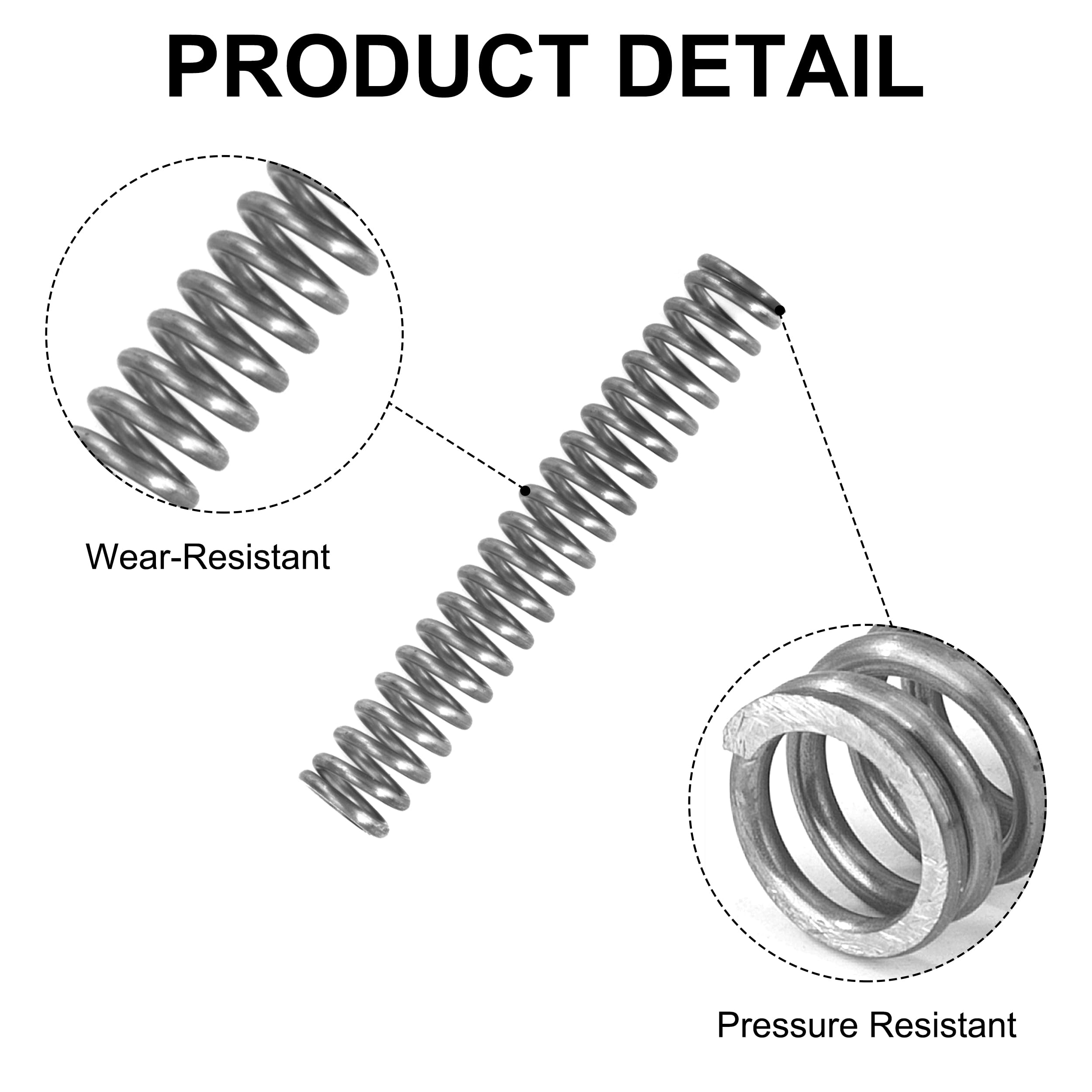 Ressort de Compression 55mm Ressorts Compression en Acier Inoxydable Diamètre du Fil 1,3mm Diamètre intérieur 6mm Force du ressort 5,77KG 20 Pièces
