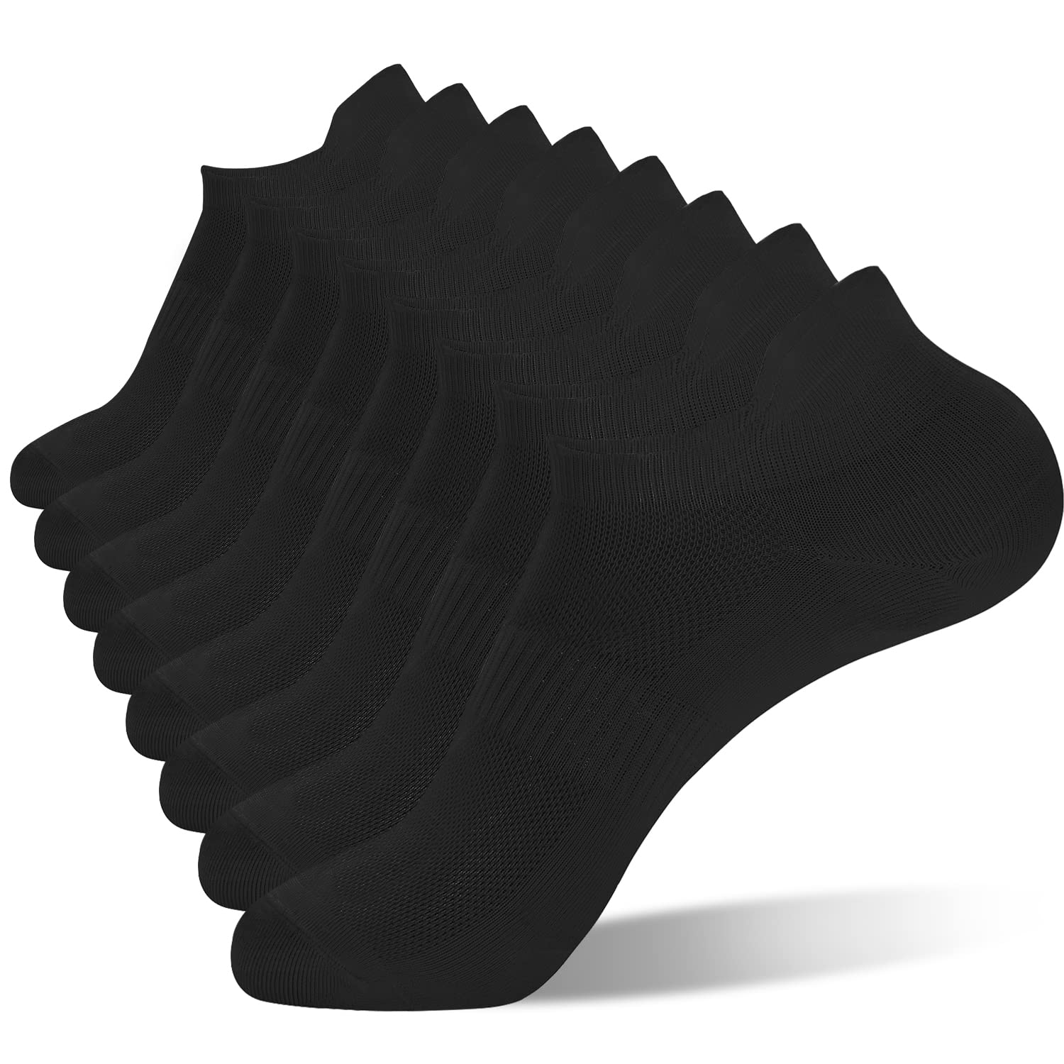 Corlap Ankle Athletic Running Socks Thin No Show Low Cut Sports Tab Socks for Men and Women (5&8 Pairs)